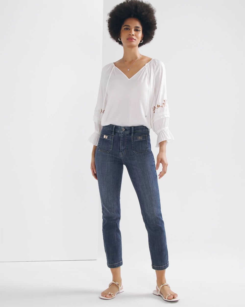 White house black market slim crop outlet